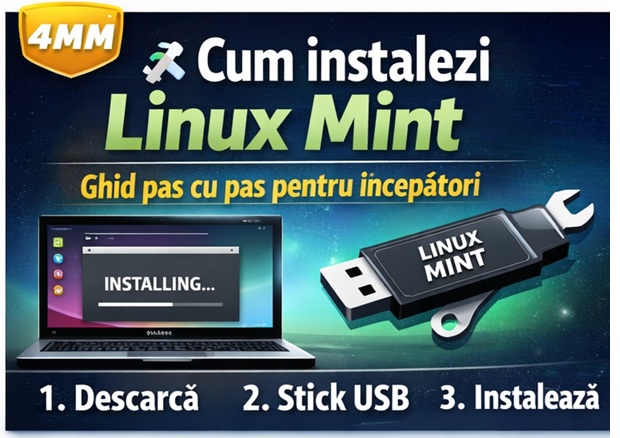 🐧 Cum instalezi Linux Mint pas cu pas (ghid pentru începători)